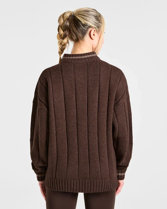 Athletics Oversized Knitted 1/4 Zip