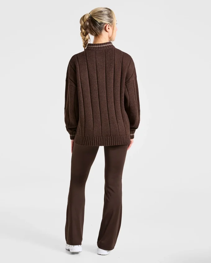 Athletics Oversized Knitted 1/4 Zip