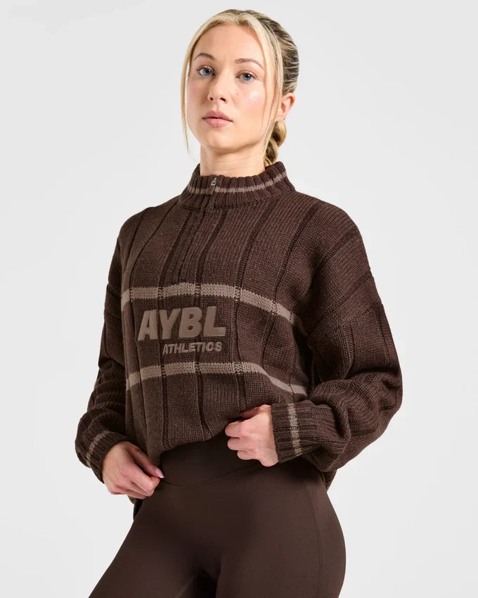 Athletics Oversized Knitted 1/4 Zip