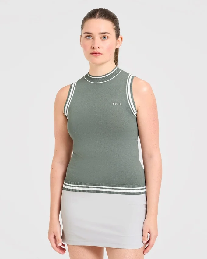 Classic Knitted High Neck Vest