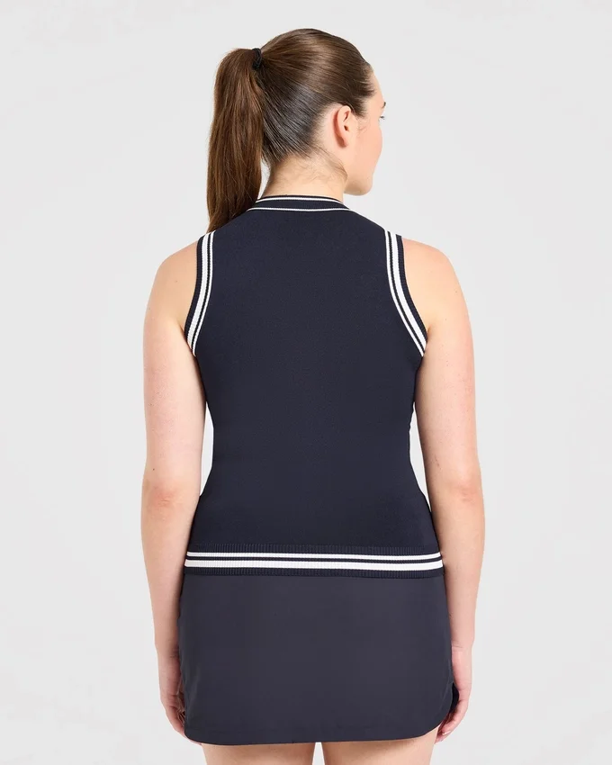 Classic Knitted High Neck Vest
