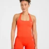 Enhance Seamless Halterneck Top