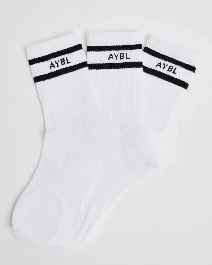 Everyday Double Stripe Crew Socks (3 Pack)