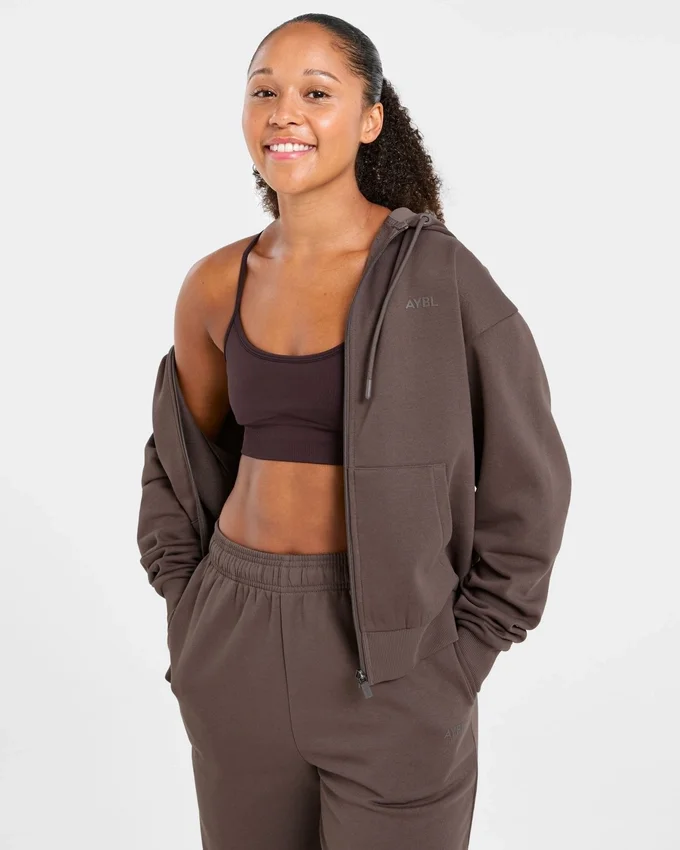 Lifestyle Oversized Zip Up Hoodie