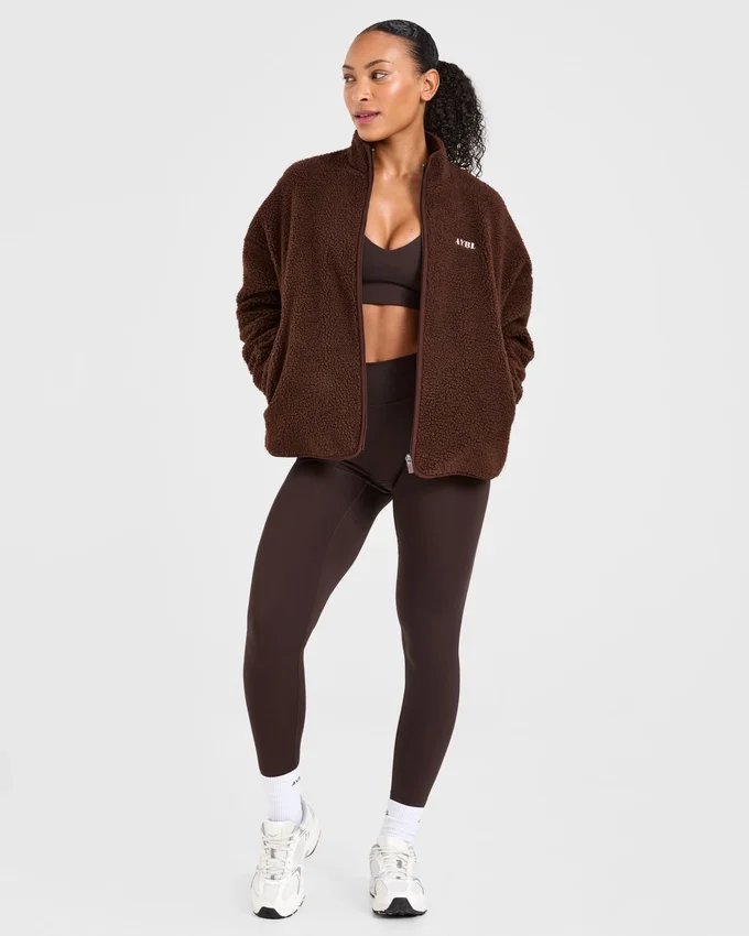 Oversized Zip Up Fleece Jacket