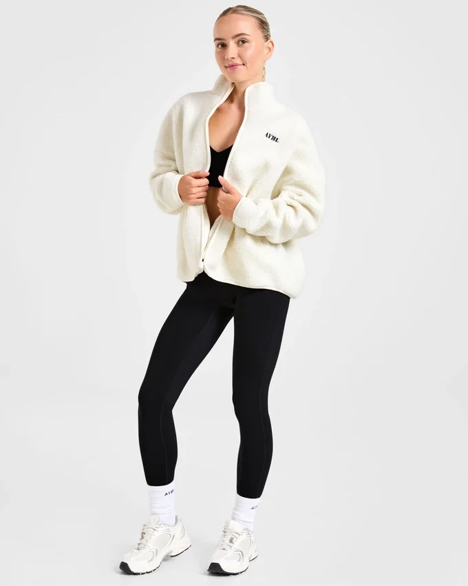 Oversized Zip Up Fleece Jacket