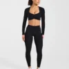 Physique Long Sleeve Crop Top