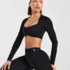 Physique Long Sleeve Crop Top