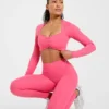 Physique Long Sleeve Crop Top