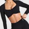 Physique Long Sleeve Crop Top