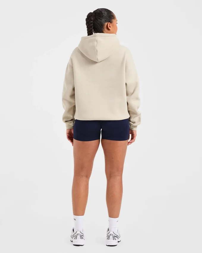 Script Embroidered Oversized Hoodie