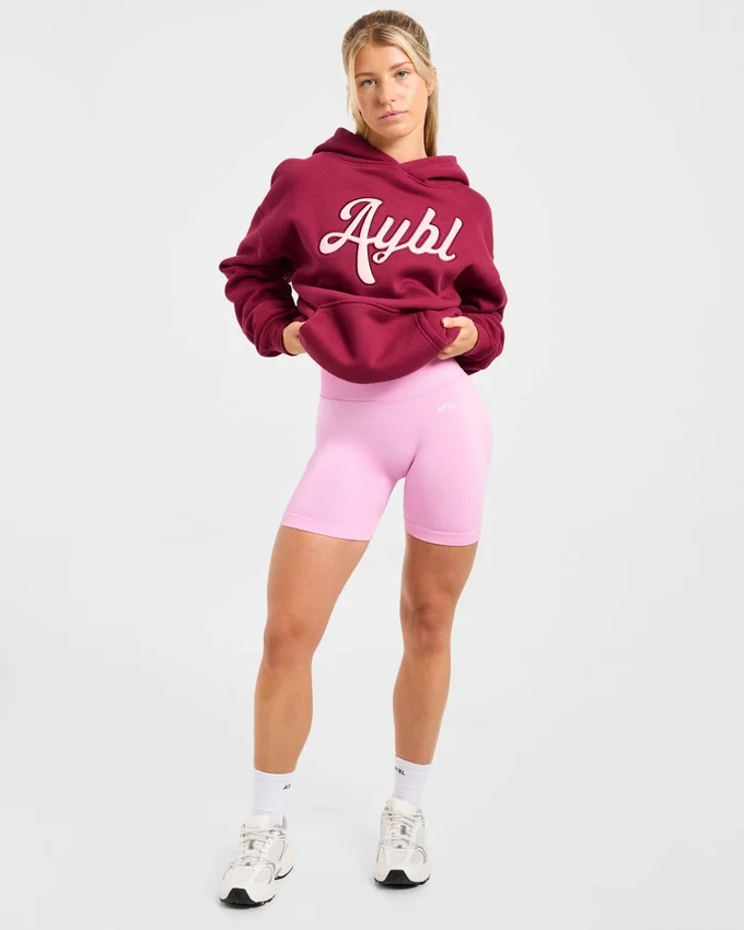 Script Embroidered Oversized Hoodie