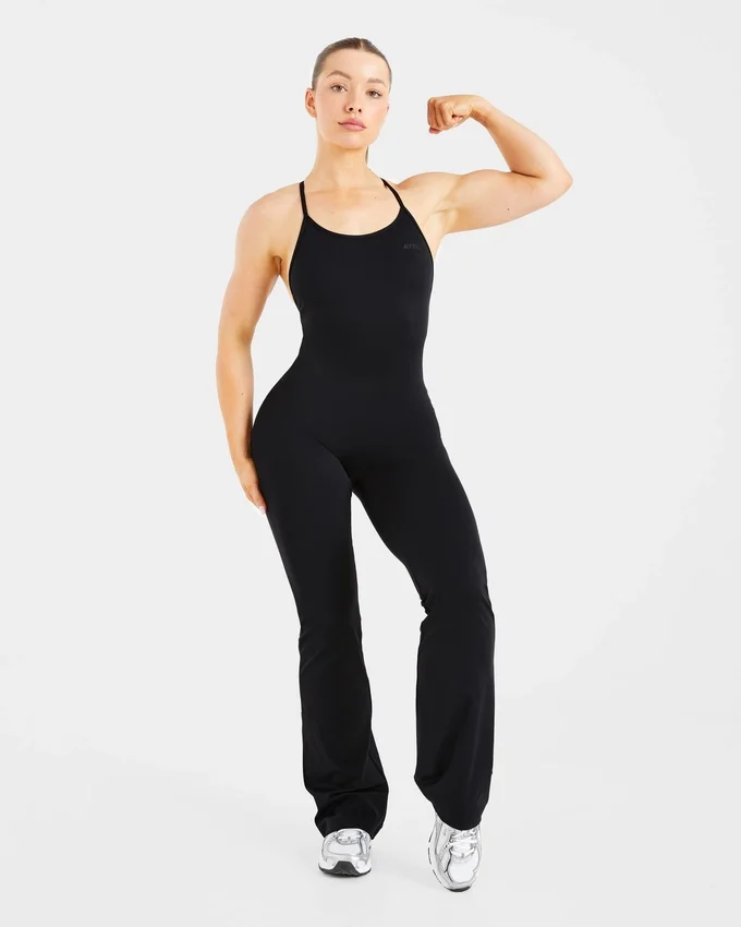 Sculpt Backless Flared All In One