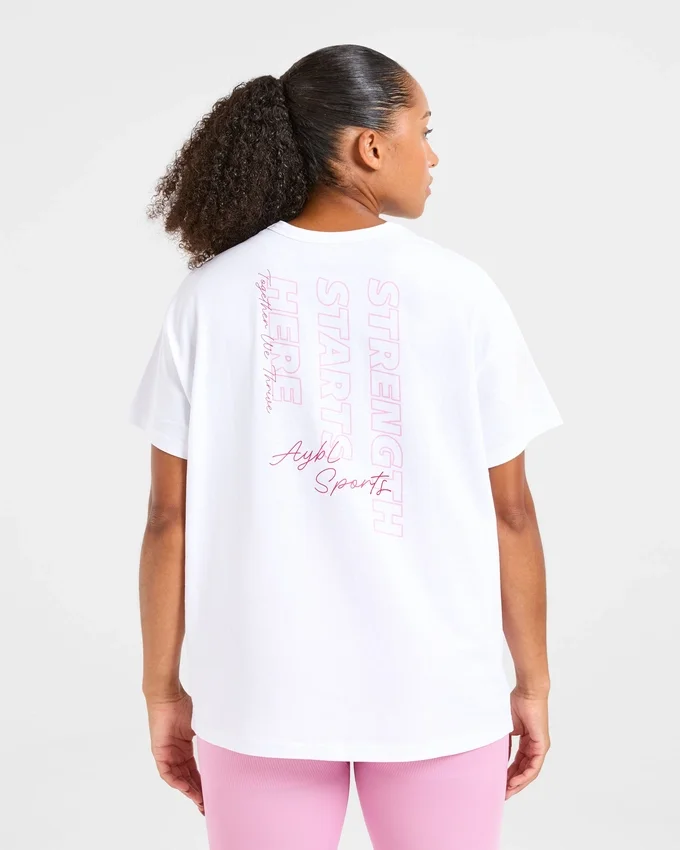 Strength Starts Here Oversized T Shirt