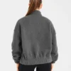 Varsity Oversized Fleece Zip Up Jacket