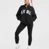 Varsity Oversized Fleece Zip Up Jacket