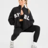 Varsity Oversized Fleece Zip Up Jacket