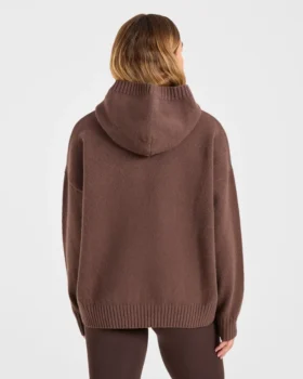 Varsity Oversized Knitted Hoodie
