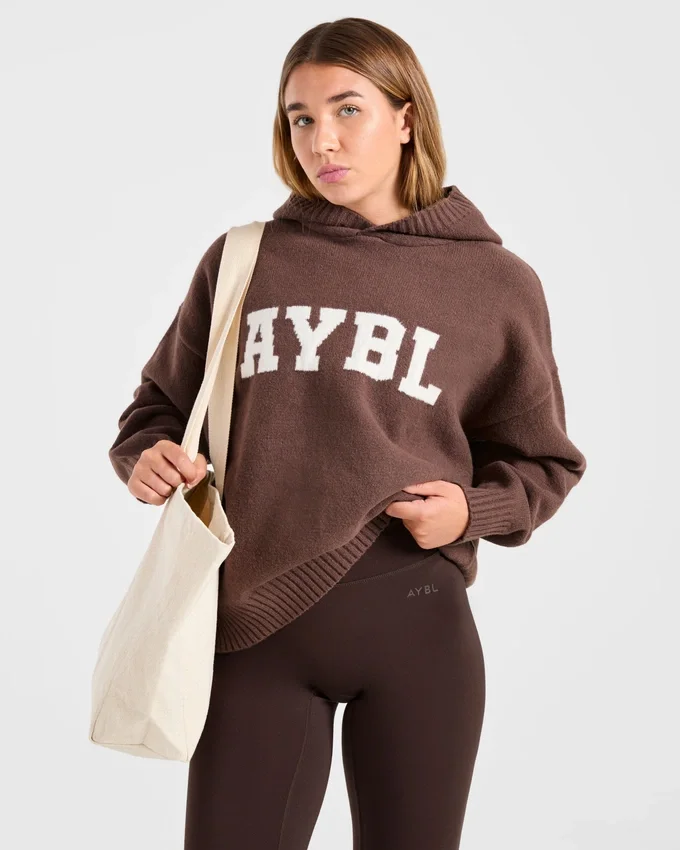 Varsity Oversized Knitted Hoodie